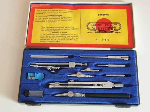 Scatola compassi vintage - compassi,