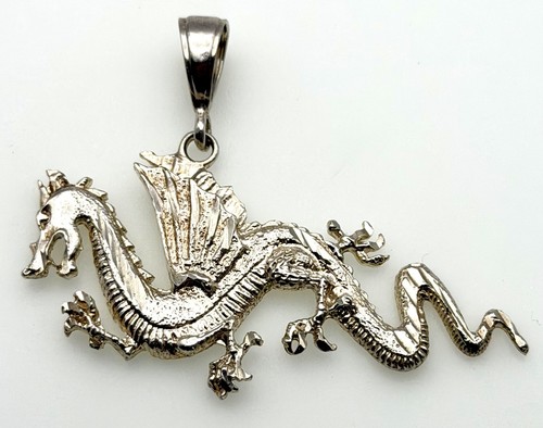 Ciondolo drago vintage argento
