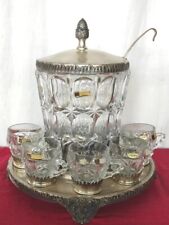 ANTICO - SERVIZIO MACEDONIA IN CRISTALLO E METALLO  -