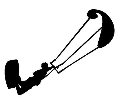 Adesivo kiteboarding vinile - adesivo,