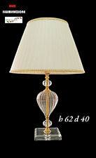 Lampada da Tavolo Elegante in Vetro soffiato saka cristallo con riporti oro