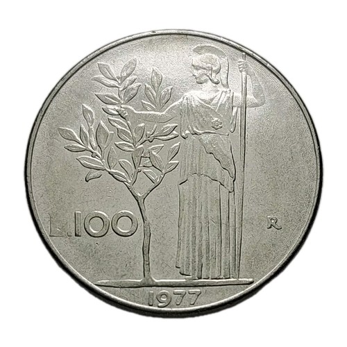 Moneta 100 lire 1977 italia - moneta,