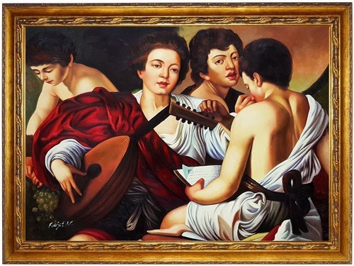 Quadro olio festa musicale
