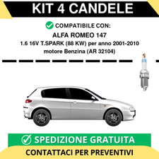KIT 4 CANDELE per ALFA ROMEO