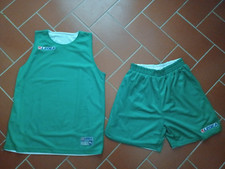 Completo Basket Legea Double Face verde/bianco, taglia L, usato