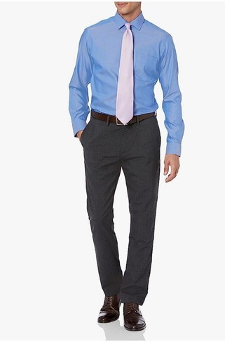 Camicia elegante blu uomo