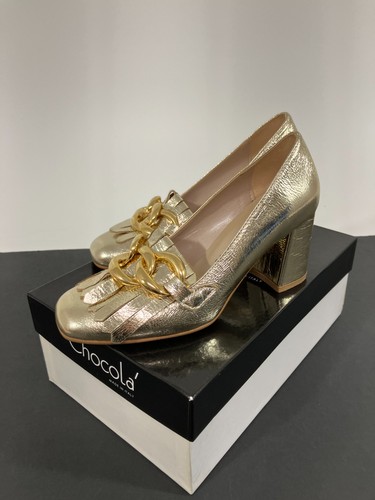 Scarpe donna chocolà oro - scarpe,