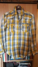 CAMICIA COWBOY LEVI'S TRUE VINTAGE ANNI 50 SHORTHORN BIG E WESTERN S-M PLAID SNAPS
