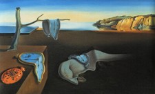 Stampa di DALI' La persistenza della memoria su tela completa di telaio e ganci