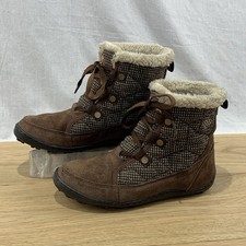 Stivali donna Columbia impermeabili termici scamosciati pelliccia sintetica marrone taglia 6,5