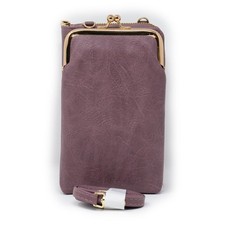 Portafoglio tracolla lilla borsetta con portamonete da donna borsa per passeggio