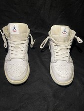 Nike Air Jordan 1 Mid Paris White Navy 39,5 taglia sneakers ORIGINALI basket
