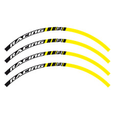 adesivi grafiche moto per cerchi in Crystal Blackbird cross enduro giallo suzuki