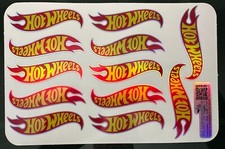 Hot Wheels Loghi olografici in vinile 3" foglio lungo di 12 adesivi decalcomanie