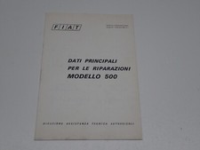 FIAT 500 L 500 GIARDINIERA DATI PRINCIPALI PER LE RIPARAZIONI 1968