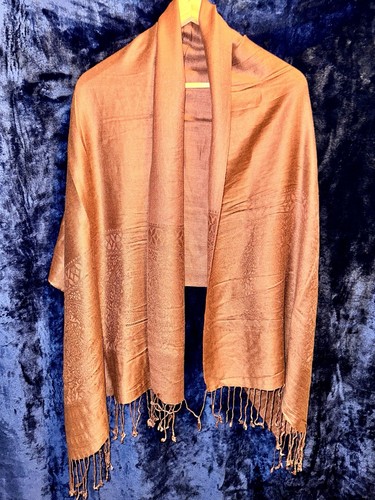 Scialle pashmina rame oro rosa