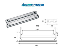 Anodo barra zinco - zinco, mercury