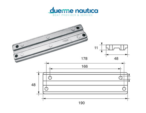Anodo barra zinco mercury - barra,