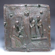 Horst Aschermann (1932-2005) Lavagna in rilievo IL PESCATORE Verona Basilica di San Zeno