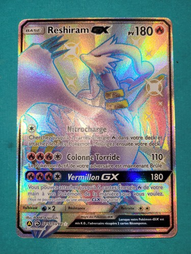 Carte pokemon reshiram gx - carte,