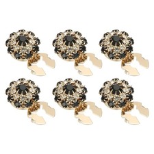 6 Pcs Copribottoni Con Strass