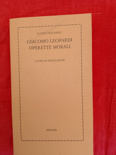 Giacomo leopardi operette - giacomo,