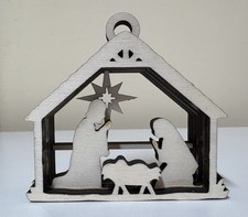 Nativita' Presepe In Legno Cm.11x11H