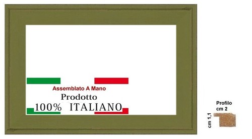Cornice legno verde effetto - cornice,