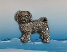 Bichon Frise Silver Pewter Pin