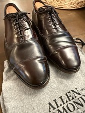 Oxford Allen Edmonds Park Avenue da uomo 10,5 D marrone/nero conchiglia Cordovan