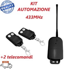 Kit Per Ricevitore Per Automazione Cancelli con 2 Telecomandi Universali 433mhz