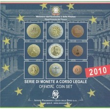 Serie euro Italia 2010 Divisionale fdc