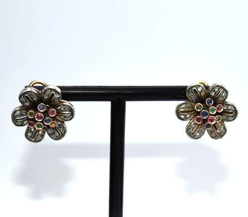Orecchini clip fiore stile - orecchini, a