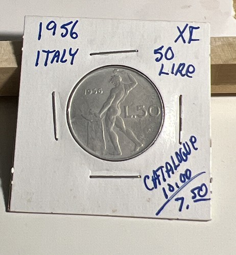 1956 italy lire - 50, b)