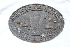 VECCHIA TARGA INSEGNA SOCIETà