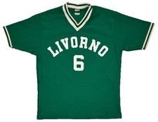 Maglia maglia club baseball Livorno Italia vintage anni 80 90 uomo L DeLong made in USA rara