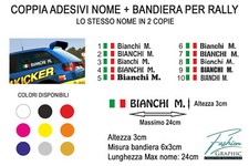 Adesivo RALLY per auto da