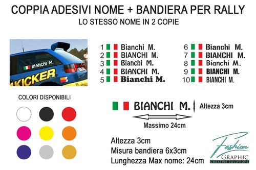 Adesivo rally per auto - per,
