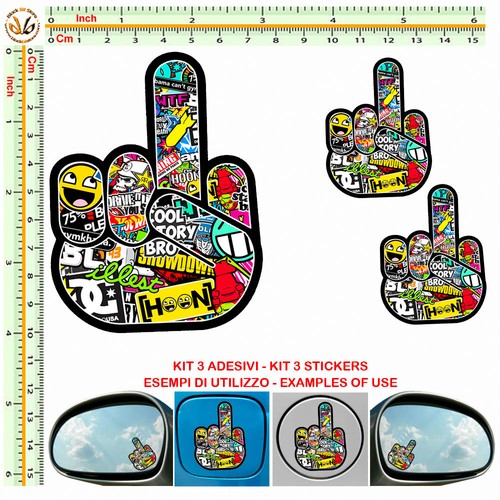 Sticker bomb mirror - sticker,