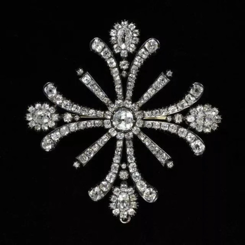 Spilla donna fiore - , moissanite