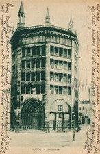 Cartolina Paesaggistica Emilia Romagna Parma Battistero Viaggiata Anno 1928