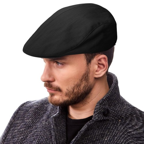 Berretto piatto nero