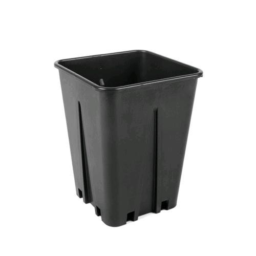Vaso quadrato con - con, costolatura