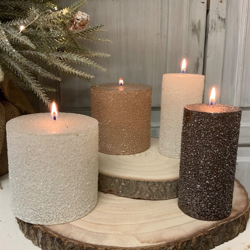 Candela natalizia glitter - , e