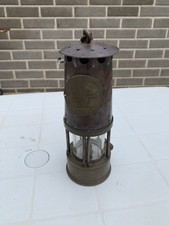 Lanterna Antica Da Minatore Grande Di Rame 
