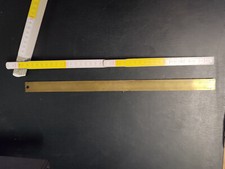 Strumento di misura righello inglese in metallo lunghezza cm 40