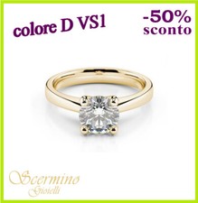 ANELLO SOLITARIO ORO GIALLO