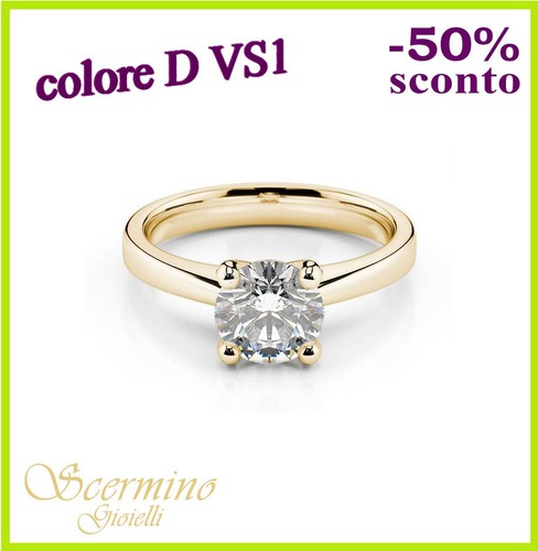 Anello solitario oro - solitario,