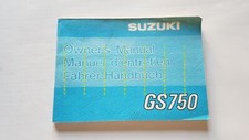 SUZUKI GS 750 1977-78 manuale uso manutenzione libretto originale OWNER'S MANUAL