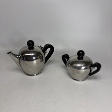 Alessi Vintage Servizio Da Tè Teiera Zuccheriera Modello Bombe Design 1960 #13